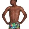 Speedo Lucid Jungle 17cm Training Brief - Green/ Adriatic/ Red/ Black -Swimming Gear Shop 8 12840h149