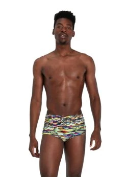 Speedo Digi Interference 17cm Training Brief - Yellow/ Red/ Magenta/ Adriatic/ Flame