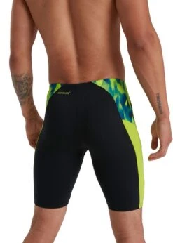 Speedo Men's Eco Endurance+ Splice Jammer - Black/ Lime/ Nordic Teal -Swimming Gear Shop 8 13444g812 w2