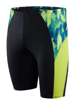 Speedo Men's Eco Endurance+ Splice Jammer - Black/ Lime/ Nordic Teal -Swimming Gear Shop 8 13444g812 y1