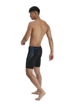 Speedo Tech Panel Jammer - Black/ Pool/ Charcoal -Swimming Gear Shop 8 04512g689 4