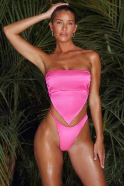 Handkerchief Bikini Top In Pink -Swimming Gear Shop NS0179 1 Pink Handkerchief Bikini Top