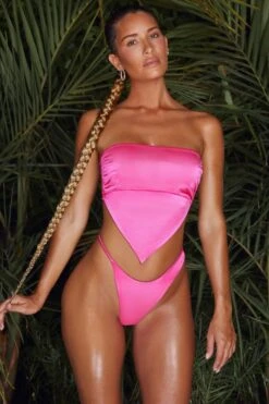 Handkerchief Bikini Top In Pink -Swimming Gear Shop NS0179 4 Pink Handkerchief Bikini Top