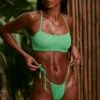 Strappy Scoop Bikini Top In Seafoam Green -Swimming Gear Shop NS0314 3 Seafoam Green Strappy Bikini Top