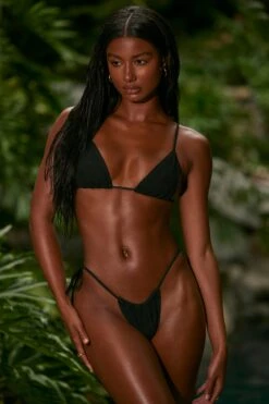 Multi-wear Triangle Bikini Top In Black -Swimming Gear Shop NS0322 NS0315 5 Black Triangle Bikini Top Side Tie Ruched Bikini Bottom cf67d43a 81c4 43d0 9194 adda2d38fe03