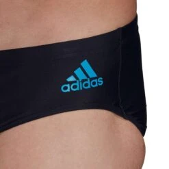 Adidas Mens Badge Swim Trunk - Black / Blue -Swimming Gear Shop fj4698 1