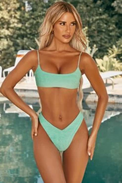 V Waist Bikini Bottoms In Aqua -Swimming Gear Shop ns0007 2 chea aqua strappy square neck bikini set 1 1 1