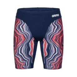 Arena Marble Print Jammer - Navy/Red/Multi -Swimming Gear Shop tumbnail 017b8c5e 1666 40a1 ad85 d96370bcb067