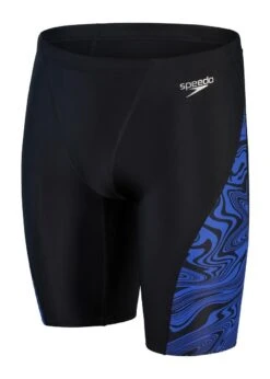 Speedo Allover V-Cut Jammer - Black/ Chroma Blue -Swimming Gear Shop tumbnail 03315410 c888 4623 a916 922cc9d8c1d0