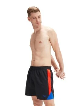 Speedo Hyper Boom Splice 16" Watershort - Black/Volcanic Orange/True Colbalt