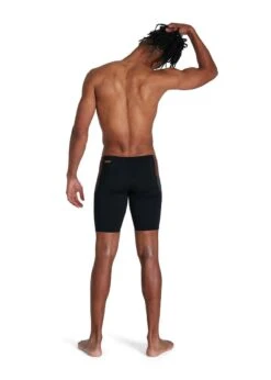 Speedo Tech Panel Jammer - Black/ Papaya Punch/ USA Charcoal