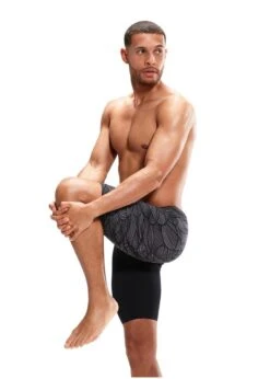 Speedo Allover V-Cut Jammer - Black/ USA Charcoal