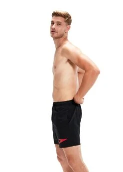 Speedo Sport Logo 16" Watershort - Black/Fed Red