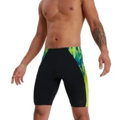 Speedo Men's Eco Endurance+ Splice Jammer - Black/ Lime/ Nordic Teal -Swimming Gear Shop tumbnail 66c3d6f4 a913 4373 acbc 7364568b441f
