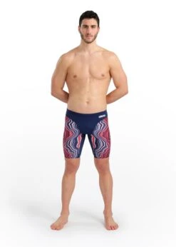Arena Marble Print Jammer - Navy/Red/Multi -Swimming Gear Shop tumbnail 7652c0b0 dbba 403d b872 31bed1818722