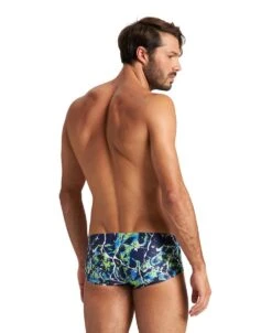 Arena Earth Texture Low Waist Short - Navy/ Green Multi