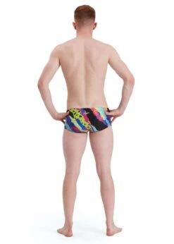 Speedo Rip It Up 17cm Training Brief - Black/ Lime/ Adriatic/ Pink